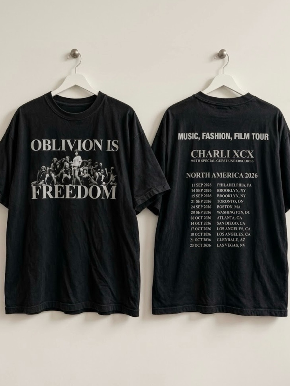 Charli XCX Lollapalooza 2026 Oblivion is Freedom Music Fashion Film Tour Tee